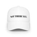 "NOT THERE YET." Hat
