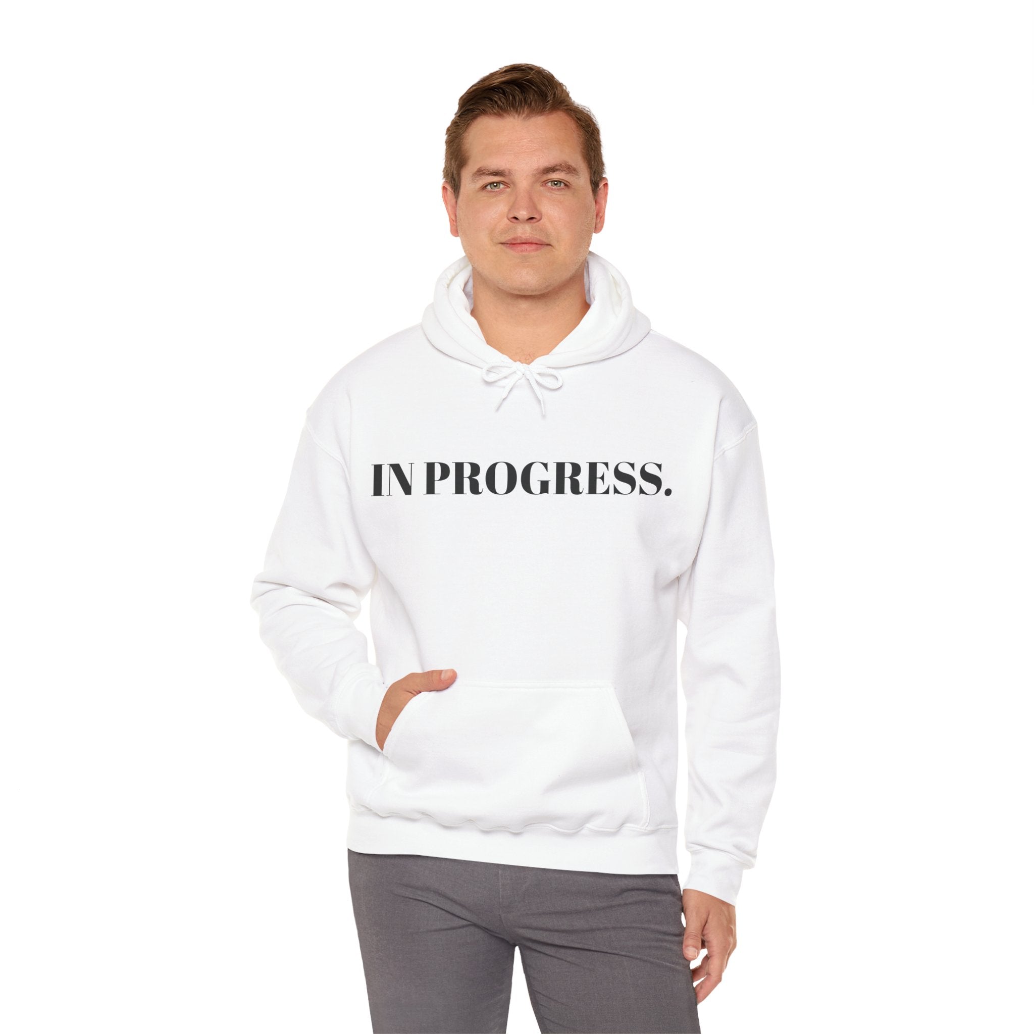 "IN PROGRESS." Hoodie